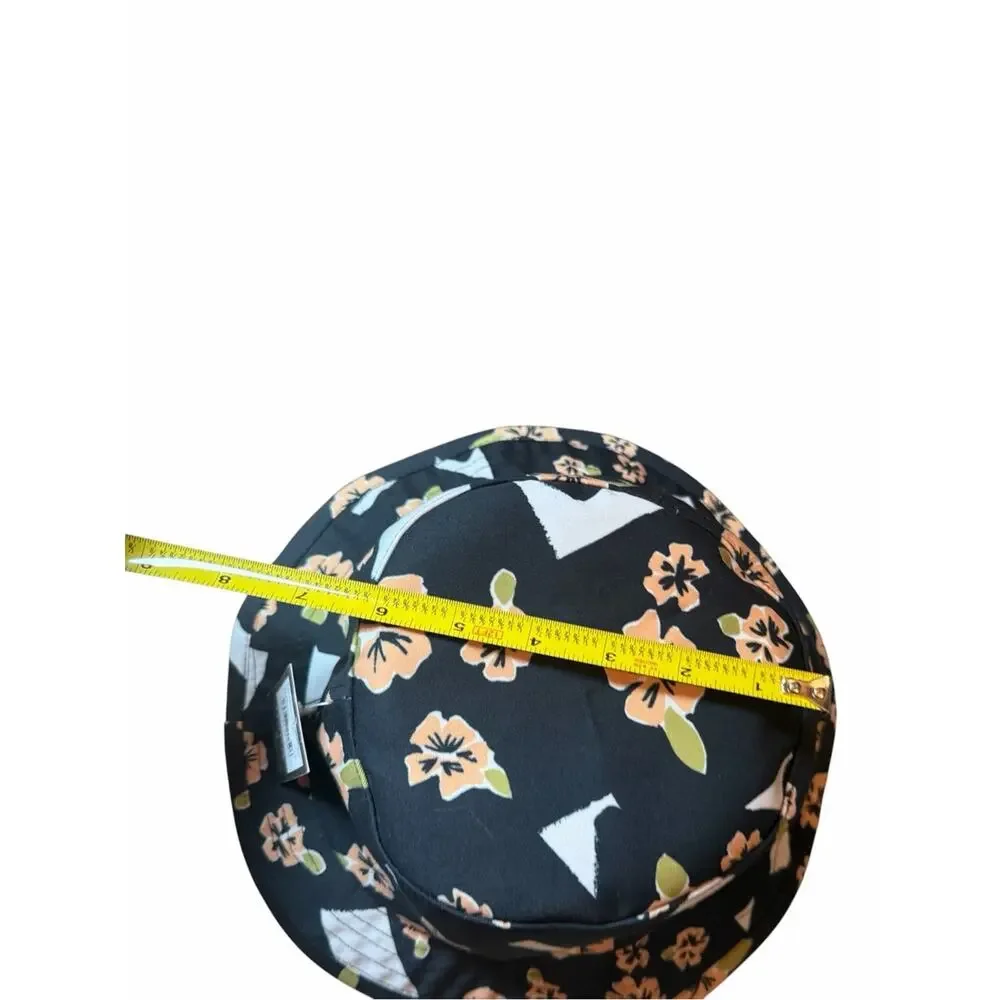 RVCA Floral Bucket Hat L/XL New With Tags Black Pop Flower Print Unisex